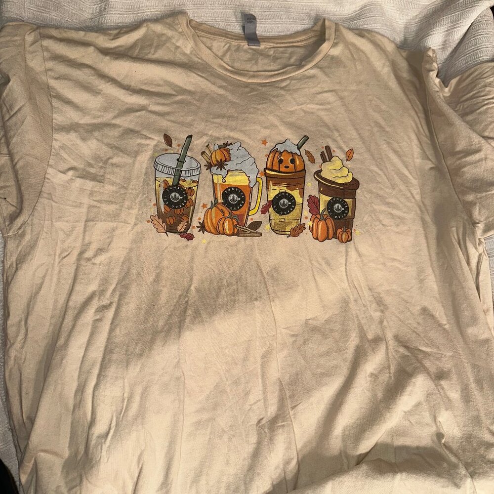 Fall coffee tee
